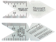 #C391 - USA Standard 60° - 14ths; 20ths; 24ths; 32nds Graduation - Center Gage with Double Depths of American National - Americas Tooling