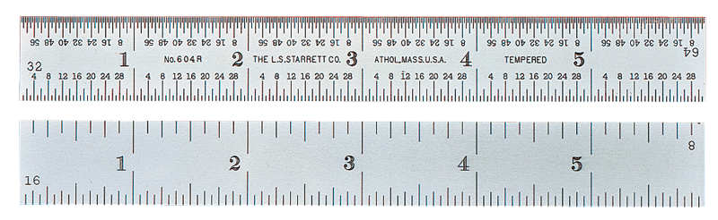 #C335S-300 - 300mm Long - 35 Graduation - 1'' Wide - Semi-Flexible Rule - Americas Tooling