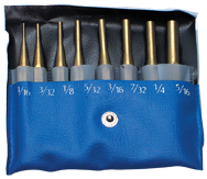 PEC Tools 8 Piece Brass Drive Pin Punch Set -- Includes: 1/16; 3/32; 1/8; 5/32; 3/16; 7/32; 1/4; & 5/16" - Americas Tooling