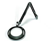 Green-Lite® 7-1/2" Black Round LED Magnifier; 43" Reach; Table Edge Clamp - Americas Tooling