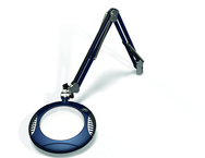 Green-Lite® 7-1/2" Spectra Blue Round LED Magnifier; 43" Reach; Table Edge Clamp - Americas Tooling