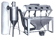 Blast Cabinet with Abrasive Separators-Split Level - #6048AS 60W x 48D x 31H Tub Dimensions - Americas Tooling