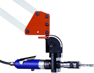 Horizontal/Vertical motor bracket for the 300 rpm pneumatic tapping motor and the Universal-Tap electric motor. - Americas Tooling