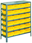 36 x 12 x 48'' (24 Bins Included) - Small Parts Bin Storage Shelving Unit - Americas Tooling