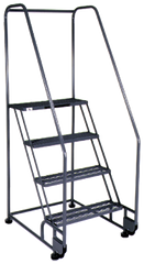 Model 4TR26E4; 4 Steps; 28 x 47'' Base Size - Tilt-N-Roll Ladder - Americas Tooling