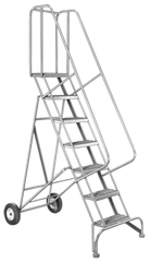 Model 6500; 12 Steps; 30 x 92'' Base Size - Roll-N-Fold Ladder - Americas Tooling