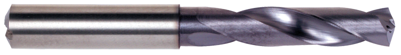 19/32 Dia. - 115mm OALTiAlN Coated-Carbide-Short Length High Performance Drill-Coolant Fed - Americas Tooling