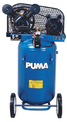 Portable Air Compressors - Model #PK2011VP; 11 Gallon /Vertical Tank; 2.8 cfm @ 90psi; 2HP; 1PH; 115V Motor; 113 lbs. - Americas Tooling