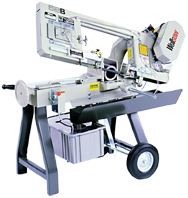 Horizontal/Vertical Bandsaw-Wet Cutting - #58BW; 9-1/2 x 11'' Capacity; 1/2HP; 1PH; 115V Motor - Americas Tooling