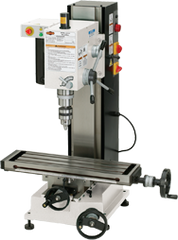 Mill with Dovtail Column - R-8 Spindle - 6-1/4 X 21-5/8'' Table - 3/4 HP - 1PH - 110V Motor - Americas Tooling