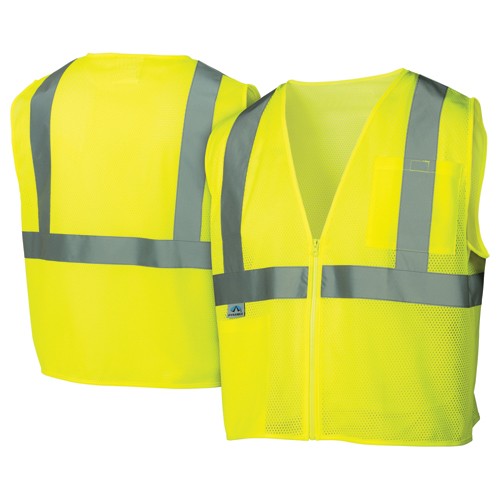 CLASS 2 VEST LIME WITH ZIPPER- XL