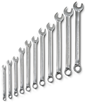 Proto® 11 Piece Full Polish Antislip Metric Combination Wrench Set - 12 Point - Americas Tooling