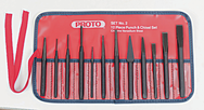 Proto® 12 Piece Punch & Chisel Set - Americas Tooling