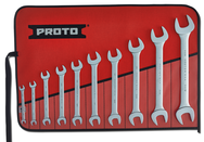 Proto® 10 Piece Satin Open-End Wrench Set - Americas Tooling