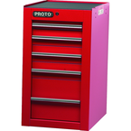 Proto® 450HS Side Cabinet - 5 Drawer, Red - Americas Tooling