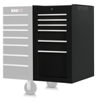 Proto® 550S Side Cabinet - 6 Drawer, Gloss Black - Americas Tooling