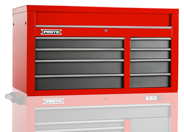 Proto® 550S 50" Top Chest - 8 Drawer, Gloss Red - Americas Tooling