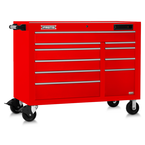 Proto® 550E 50" Front Facing Power Workstation w/ USB - 10 Drawer, Gloss Red - Americas Tooling