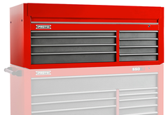 Proto® 550S 66" Top Chest - 8 Drawer, Safety Red and Gray - Americas Tooling