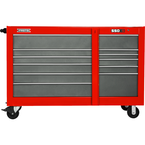 Proto® 550S 66" Workstation with Removable Lock Bar- 11 Drawer- Safety Red & Gray - Americas Tooling