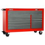 Proto® 550S 66" Workstation - 12 Drawer, Safety Red and Gray - Americas Tooling