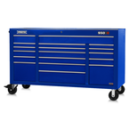 Proto® 550E 67" Power Workstation - 18 Drawer, Gloss Blue - Americas Tooling