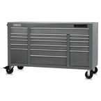 Proto® 550E 67" Front Facing Power Workstation w/ USB - 18 Drawer, Dual Gray - Americas Tooling