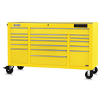 Proto® 550E 67" Front Facing Power Workstation w/ USB - 18 Drawer, Gloss Yellow - Americas Tooling