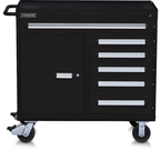 Proto® 560S 45" Workstaion- 6 Drawer & 1 Shelf- Gloss Black - Americas Tooling