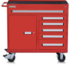 Proto® 560S 45" Workstation- 6 Drawer & 1 Shelf- Gloss Red - Americas Tooling