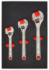 Proto® Foamed 3 Piece Adjustable Wrench Set -Satin - Americas Tooling