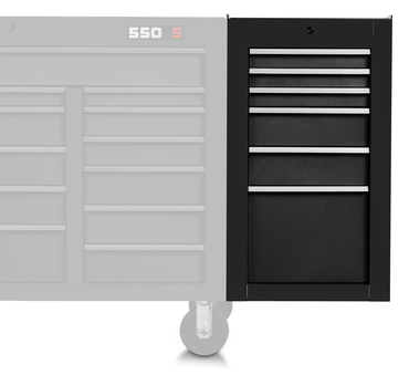 Proto® 550S Side Cabinet - 6 Drawer, Dual Black - Americas Tooling