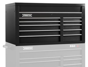 Proto® 550S 50" Top Chest - 10 Drawer, Dual Black - Americas Tooling