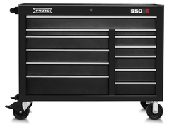 Proto® 550S 50" Workstation - 12 Drawer, Dual Black - Americas Tooling