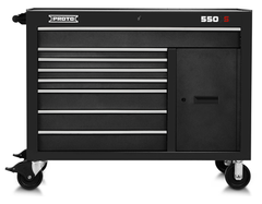 Proto® 550S 50" Workstation - 8 Drawer & 1 Shelf, Dual Black - Americas Tooling