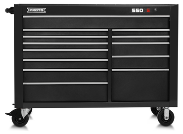 Proto® 550S 57" Workstation - 13 Drawer, Dual Black - Americas Tooling