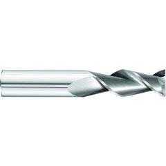 1/4 x 1/4 x 1 x 2-1/2 OAL Square 2 Flute Carbide End Mill for Aluminum - Round Shank- Uncoated - Americas Tooling