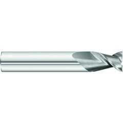 1/2 x 1/2 x 1-1/4 x 3 OAL Square 2 Flute Carbide End Mill for Aluminum - Round Shank- Uncoated - Americas Tooling