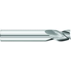 1/2 x 1/2 x 3/4 x 3 OAL Square 3 Flute Carbide End Mill for Aluminum - Round Shank- Uncoated - Americas Tooling