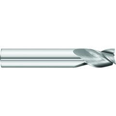 3/16 x 3/16 x 5/8 x 2 OAL Square 3 Flute Carbide End Mill for Aluminum - Round Shank- Uncoated - Americas Tooling