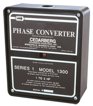 Series 1 Phase Converter - #1300B; 1 to 3HP - Americas Tooling