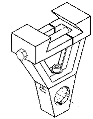 Right Angle Arbor Support for Vertical Milling Machine - Model #HR-OUT-BR-50 - Americas Tooling