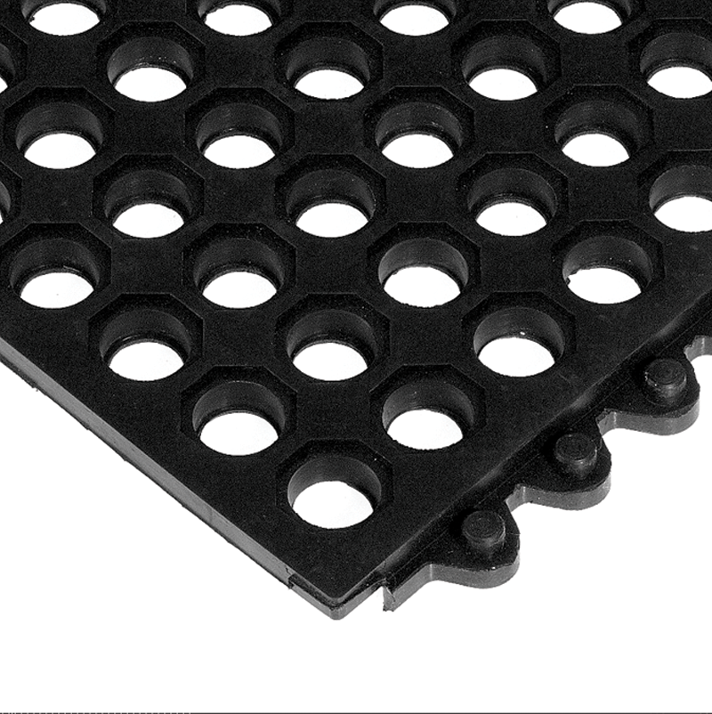 24 / Seven Floor Mat - 3' x 3' x 5/8" ThickÂ (Black Drainage All Purpose) - Americas Tooling