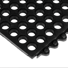 24 / Seven Floor Mat - 3' x 3' x 5/8" ThickÂ (Black Drainage All Purpose) - Americas Tooling