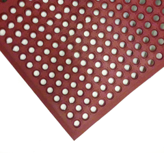 3' x 5' x 1/2" Thick Drainage MatÂ - Red - Americas Tooling