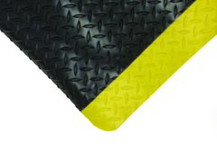 3' x 10' x 11/16" Thick Diamond Comfort Mat - Yellow/Black - Americas Tooling