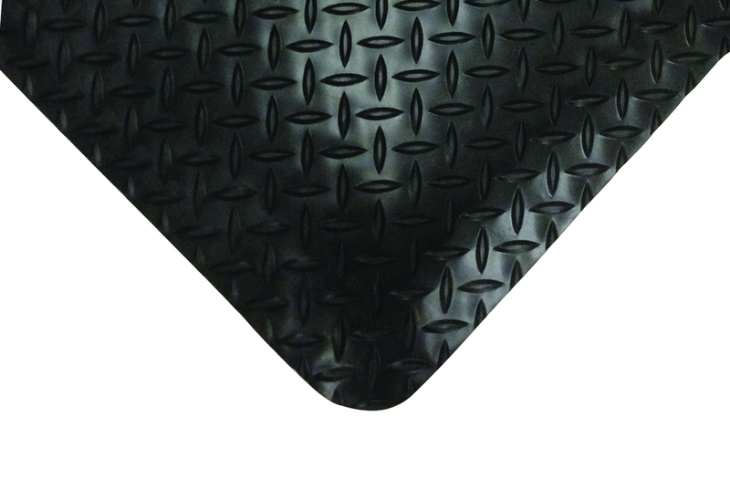 3' x 5' x 9/16" Thick Diamond Comfort Mat - Black - Americas Tooling