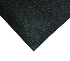 6' x 60' x 3/8" Thick Soft Comfort Mat - Black Pebble Emboss - Americas Tooling