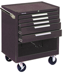 5-Drawer Roller Cabinet w/ball bearing Dwr slides - 35'' x 20'' x 29'' Brown - Americas Tooling