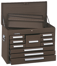 10-Drawer Mechanic's Chest - Model No.360B Brown 18.88H x 12.06D x 26.13''W - Americas Tooling